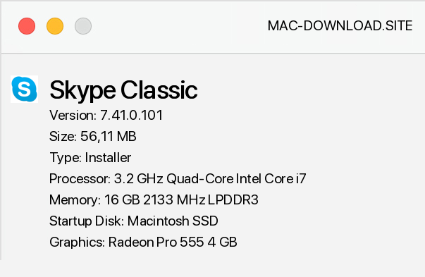 skype classic for mac